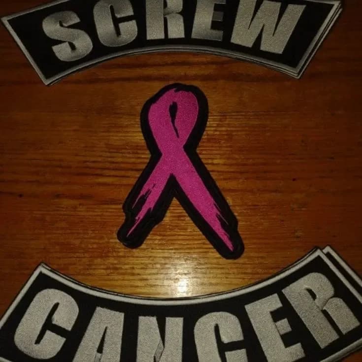 Pink Ribbon Cancer Awareness Patch – Embroidered Support Ribbon, thumbnail 2